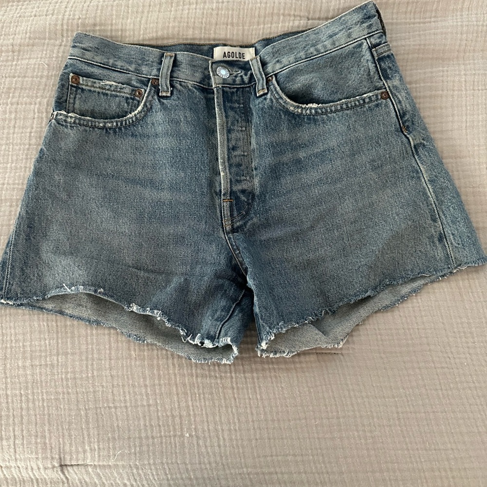 AGOLDE Parker Long Women's Blue Denim Shorts size 26